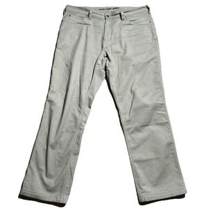 Duluth Trading Co Pants Men's 38x32 Khaki Canvas Flex Fire Hose Relaxed Fit
